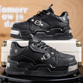 Men's Retro-design Platform Sneakers, Suitable for All Seasons, New High-end Casual White Sneakers, Non-slip and Comfortable.