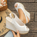 Trend Women Sandals Peep Toe Summer Wedge Sandals Lightweight Casual Platform Shoes Woman Non Slip Gladiator Plus Size Shoes